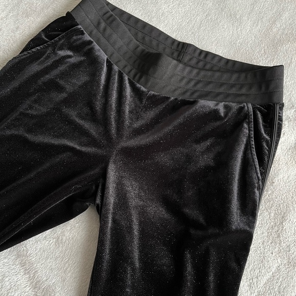 Juicy Couture Glitter Ruched Velvet black Pants size M - Picture 4 of 6